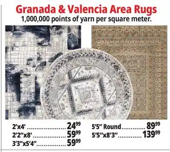 Ocean State Job Lot Granada & Valencia Area Rugs offer