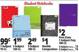 Ocean State Job Lot Student Notebooks offer