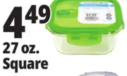 Ocean State Job Lot Glass Food Storage 27 oz. Square offer