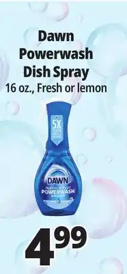 Ocean State Job Lot Dawn Platinum Plus Power wash Dish Spray 16 oz offer