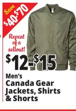 Ocean State Job Lot Men's Canada Gear Jackets, Shirts & Shorts offer