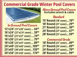 Ocean State Job Lot Commercial Grade Winter Pool Covers offer