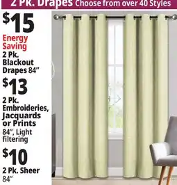 Ocean State Job Lot 2 Pk. Drapes Choose from over 40 Styles offer
