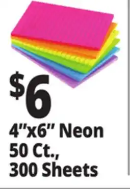 Ocean State Job Lot $64x6 Neon 50 Ct., 300 Sheets offer