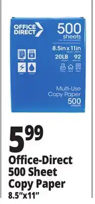 Ocean State Job Lot Office Direct Multi-Use 8.5 x 11 Copy Paper 500 Sheets offer