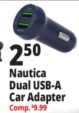Ocean State Job Lot Nautica Dual USB-A Car Adapter offer