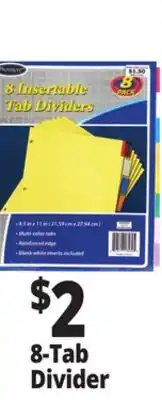 Ocean State Job Lot Premiere Insertable Tab Dividers 8-Count offer