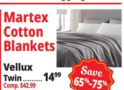 Ocean State Job Lot Martex Cotton Blankets offer