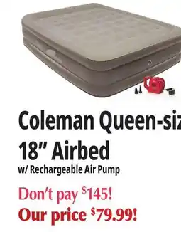 Ocean State Job Lot Coleman Queen-siz 18 Airbed offer