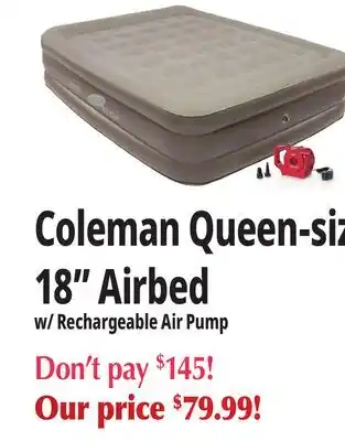 Ocean State Job Lot Coleman Queen-siz 18 Airbed offer