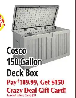 Ocean State Job Lot Cosco 150 Gallon Deck Box offer