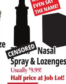 Ocean State Job Lot Nasal Spray & Lozenges offer