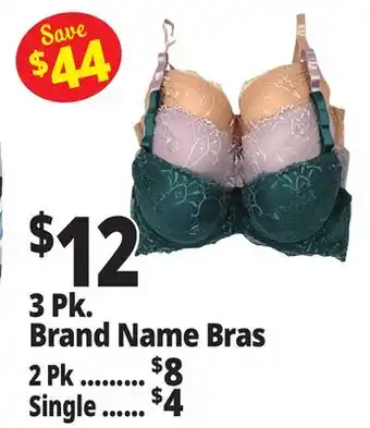 Ocean State Job Lot 3 Pk. Brand Name Bras offer