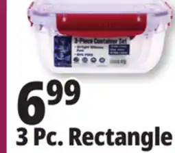 Ocean State Job Lot Think Fresh Rectangular Food Storage Container Set 3 Piece offer