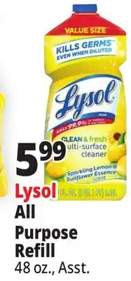 Ocean State Job Lot Lysol All Purpose Refill offer
