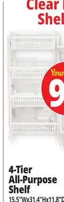 Ocean State Job Lot 4-Tier All-Purpose Shelf offer