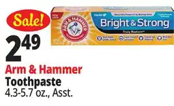 Ocean State Job Lot Arm & Hammer Toothpaste offer