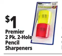 Ocean State Job Lot Premiere 2 Hole Pencil Sharpener 2-Count offer