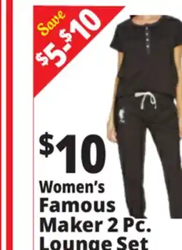 Ocean State Job Lot Women's Famous Maker 2 Pc. Lounge Set offer
