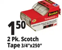 Ocean State Job Lot Scotch Transparent Tape 2-Count offer