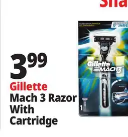 Ocean State Job Lot Gillette Mach3 Men's Razor Handle with Cartridge Refill offer