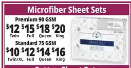 Ocean State Job Lot Microfiber Sheets offer