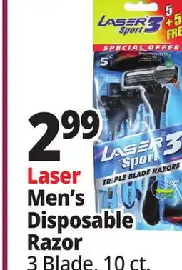 Ocean State Job Lot Laser Men's Disposable Razor offer