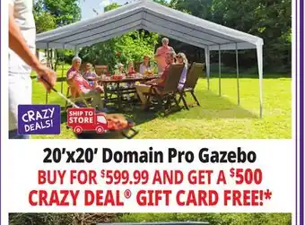 Ocean State Job Lot Caravan Canopy Domain Pro 400 Carport Shelter 20' x 20' offer