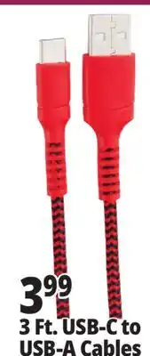 Ocean State Job Lot TechBunch USB Type-C Charging Cable 3' offer