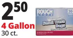 Ocean State Job Lot Rough Stuff 4 Gal Small Trash Bags 30 Count offer