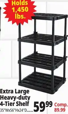 Ocean State Job Lot Extra Large Heavy Duty 4 Shelf offer