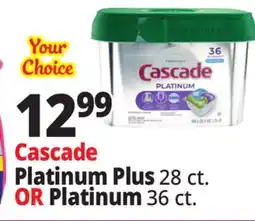 Ocean State Job Lot Cascade Platinum Fresh Scent Actionpacs Dishwasher Detergent 36 Count offer