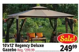 Ocean State Job Lot Regency 10' x 12' Gazebo with Netting Maroon offer