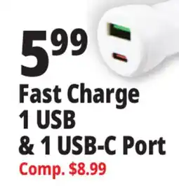 Ocean State Job Lot TechBunch Fast Charge A+C Car Charger offer