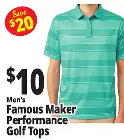 Ocean State Job Lot Men's Famous Maker Performance Golf Tops offer