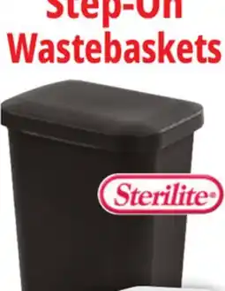 Ocean State Job Lot Sterilite Step-On Black Wastebasket 11.9 Gal offer