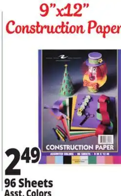Ocean State Job Lot Construction Paper 96 Sheets offer