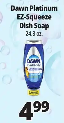 Ocean State Job Lot Dawn Platinum EZ-Squeeze Liquid Dish Detergent 24.3 oz offer