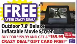 Ocean State Job Lot Outdoor 7.6' Deluxe Inflatable Movie Screen offer