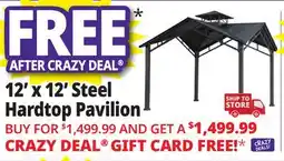 Ocean State Job Lot 12' x 12' Steel Hardtop Pavilion offer