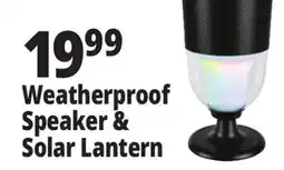 Ocean State Job Lot Weatherproof Speaker & Solar Lantern offer