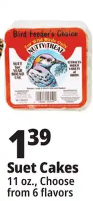 Ocean State Job Lot Bird Feeder's Choice High Energy Suet 11 oz offer