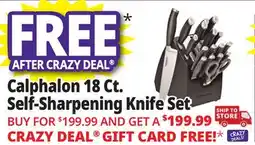 Ocean State Job Lot Calphalon Self-Sharpening Knife Set Black 18 Count offer