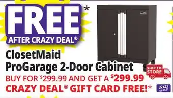 Ocean State Job Lot ClosetMaid ProGarage 2-Door Cabinet offer