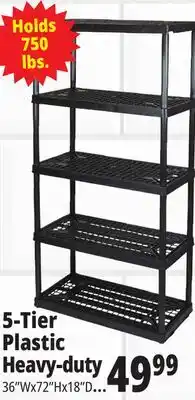 Ocean State Job Lot Maxit 4-Tier Plastic Shelving Unit 48 offer