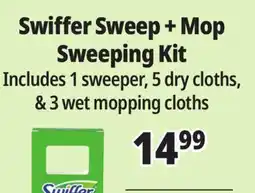 Ocean State Job Lot Swiffer Sweeper 2-in-1 Dry & Wet Multi-Surface Floor Cleaner Starter Kit 11-piece offer