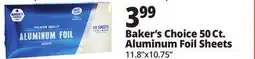 Ocean State Job Lot Baker's Choice 50 Ct. Aluminum Foil Sheets offer