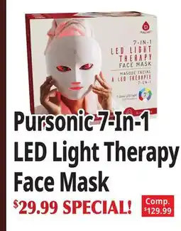 Ocean State Job Lot Pursonic 7-In-1 LED Light Therapy Face Mask offer