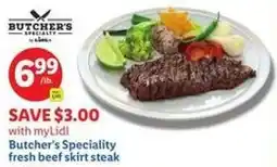 Lidl Butcher's Speciality fresh beef skirt steak offer
