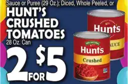 Bravo Supermarkets HUNT'S CRUSHED TOMATOES 28 Oz. Can offer